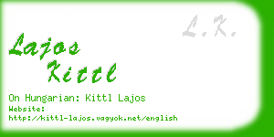 lajos kittl business card